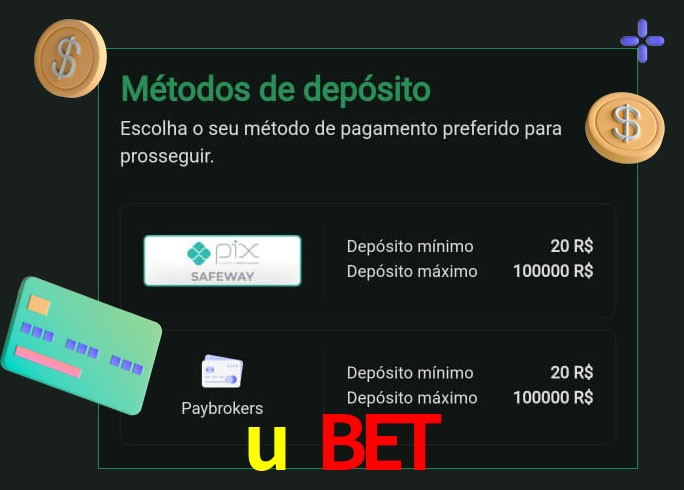 O cassino u bet oferece uma grande variedade de métodos de pagamento